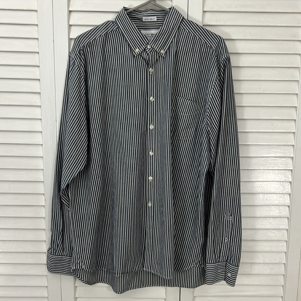 Men’s Lucky Brand long sleeve shirt XL blue/white stripe